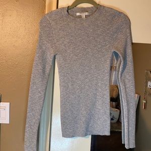 Plain light gray sweater shirt.